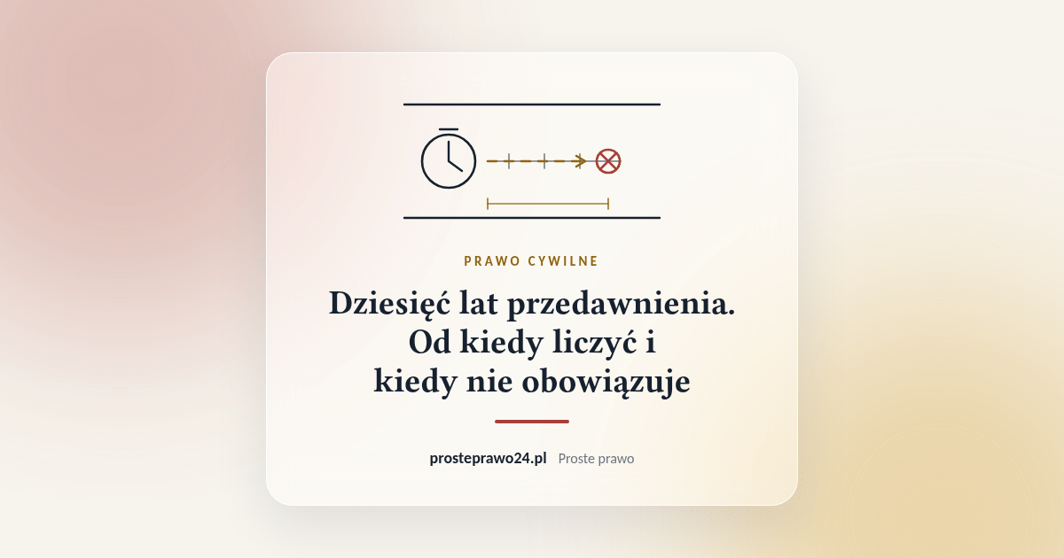 You are currently viewing Przedawnienie roszczeń odszkodowawczych. Jak liczyć dziesięcioletni termin