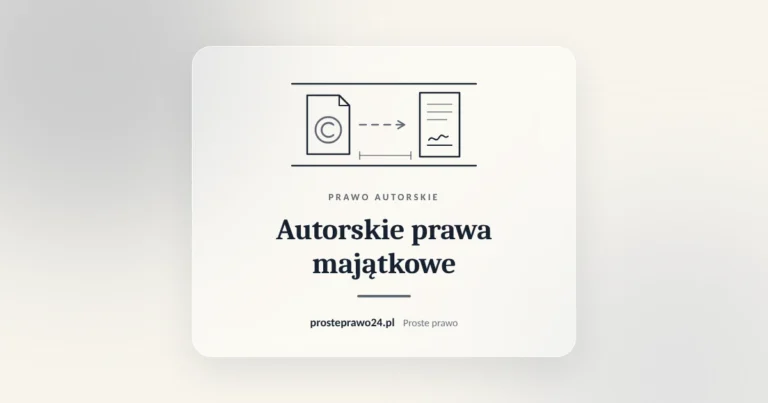 Szkic utworu ze znakiem copyright przechodzącego do umowy, tytuł Autorskie prawa majątkowe