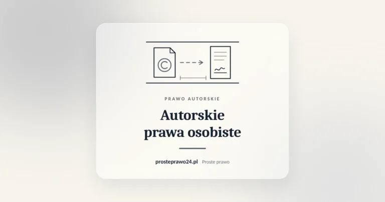 Szkic utworu ze znakiem copyright i umowy, tytuł Autorskie prawa osobiste