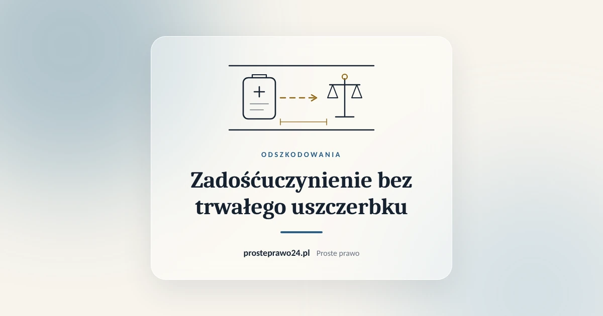 Read more about the article Brak uszczerbku na zdrowiu. Czy należy się zadośćuczynienie