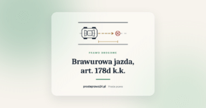 Grafika artykułu Brawurowa jazda, art. 178d k.k.