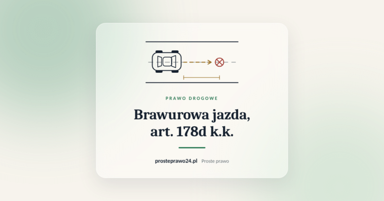 Grafika artykułu Brawurowa jazda, art. 178d k.k.