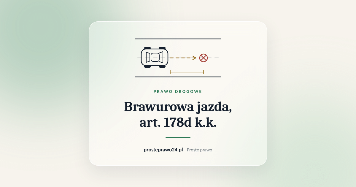 Read more about the article Brawurowa jazda, art. 178d k.k. Co grozi i kiedy szybka jazda staje się przestępstwem
