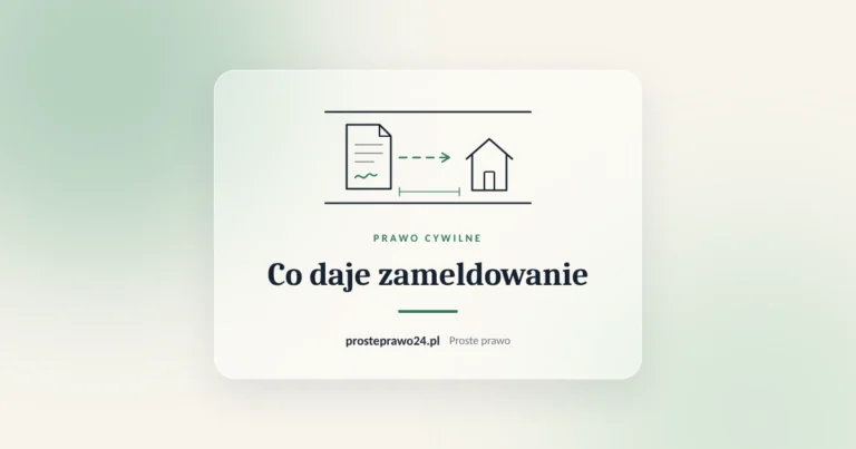Szkic umowy i domu, tytuł Co daje zameldowanie