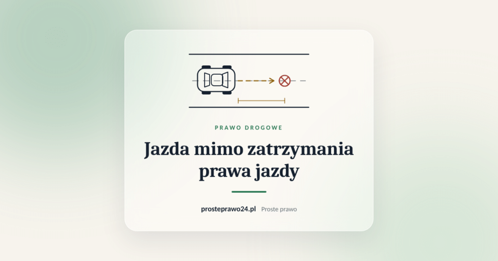 Grafika artykułu Jazda mimo zatrzymania prawa jazdy
