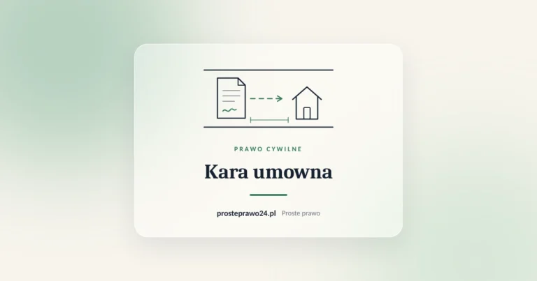 Szkic umowy i domu, tytuł Kara umowna