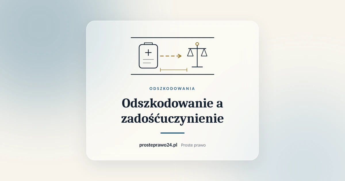 Read more about the article Odszkodowanie a zadośćuczynienie. Czym się różnią i czego można żądać