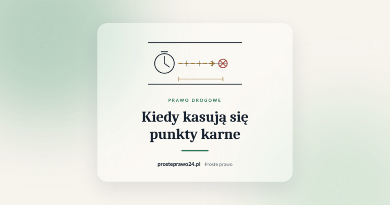 Grafika: stoper i oś czasu z napisem Kiedy kasują się punkty karne