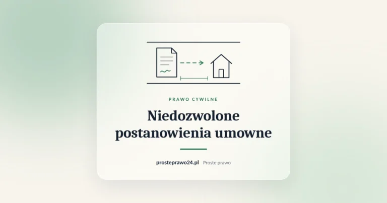 Szkic umowy i domu, tytuł Niedozwolone postanowienia umowne