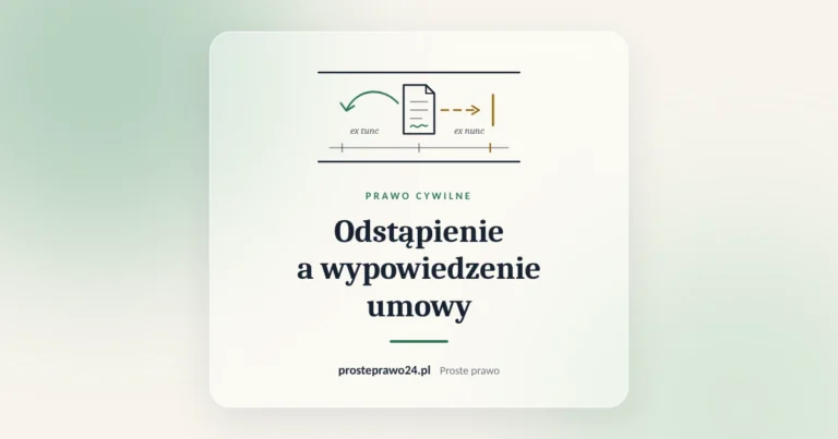 Umowa na osi czasu, strzałka wstecz i naprzód, odstąpienie a wypowiedzenie umowy