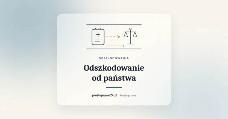 Szkic wagi i akt, tytuł Odszkodowanie od państwa