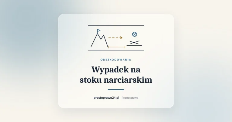 Szkic stoku narciarskiego i miejsca upadku, tytuł Wypadek na stoku narciarskim