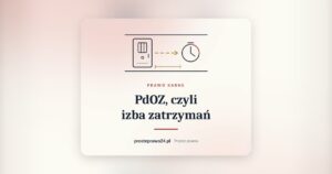 Drzwi celi z wizjerem i zegar, PdOZ, czyli policyjna izba zatrzymań