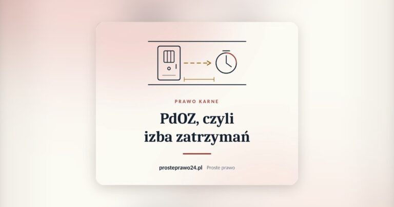 Drzwi celi z wizjerem i zegar, PdOZ, czyli policyjna izba zatrzymań