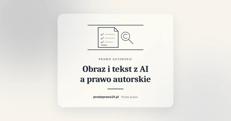 Szkic utworu ze znakiem copyright pod lupą, tytuł AI a prawo autorskie