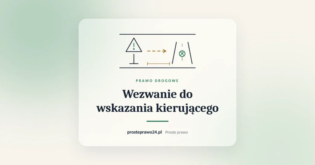Szkic znaku drogowego i fotoradaru, wezwanie do wskazania kierującego pojazdem
