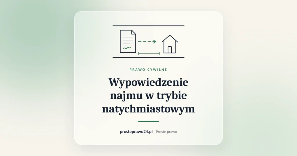 Umowa najmu i dom, wypowiedzenie najmu w trybie natychmiastowym