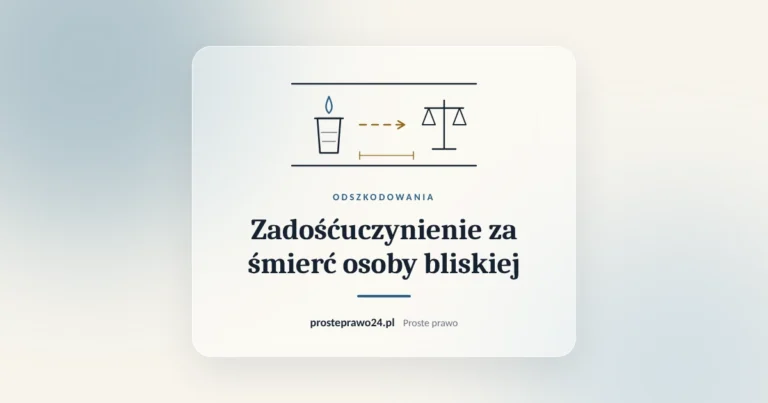Szkic znicza i wagi sprawiedliwości, tytuł Zadośćuczynienie za śmierć osoby bliskiej