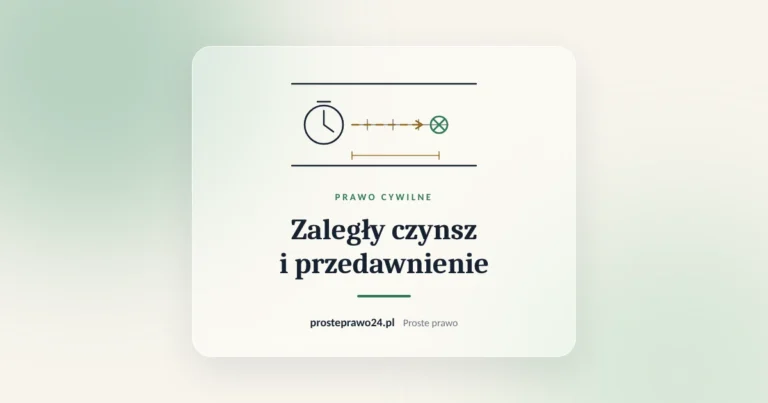 Oś czasu z zegarem i końcem terminu, zaległy czynsz i przedawnienie roszczeń